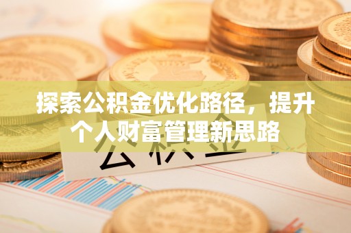 利辛探索公积金优化路径，提升个人财富管理新思路