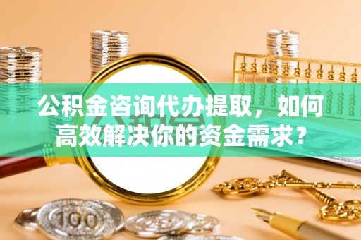 利辛公积金咨询代办提取，如何高效解决你的资金需求？