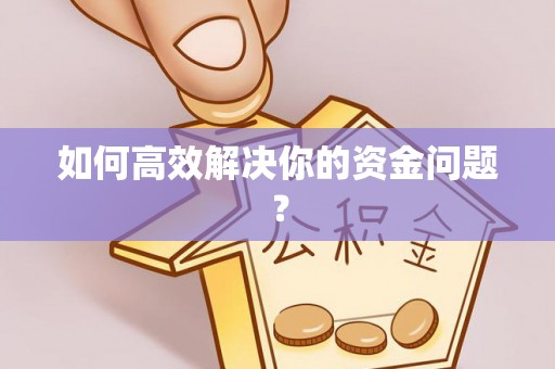 利辛如何高效解决你的资金问题？