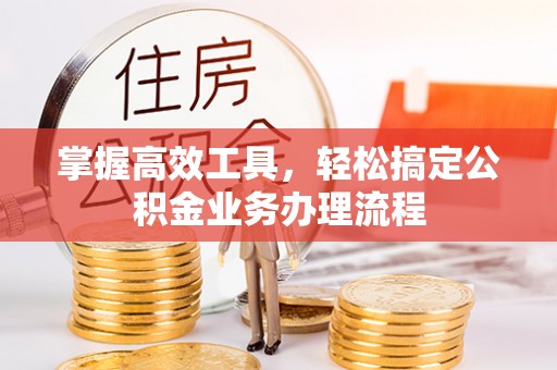 利辛掌握高效工具，轻松搞定公积金业务办理流程