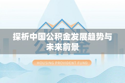 利辛探析中国公积金发展趋势与未来前景