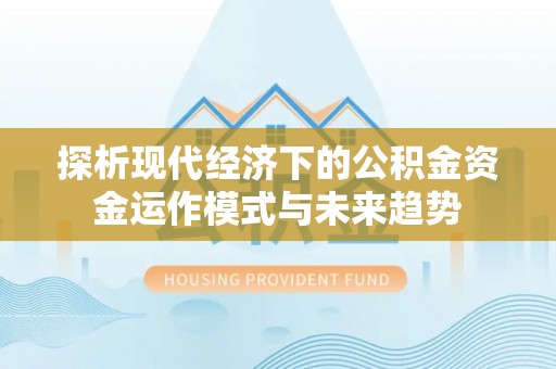 利辛探析现代经济下的公积金资金运作模式与未来趋势